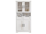MDF Spray Paint 4 Doors 1 Pump Bathroom Cabinet White 26753430