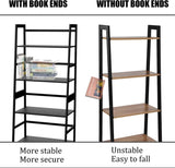 ZNTS WTZ Book Shelf, Black Bookshelf, Ladder Bookcase, 4 Tier Tall Book case for Bedroom, Living Room, 97410687