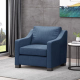 Upholstered Club Chair-Blue N758P268286B