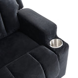 ZNTS Kids Chair, Kids Upholstered Couch with Two Cup Holder, Footrest, Backrest, Toddlers Velvet W2297P155393