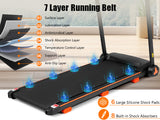 NEW Treadmills for Home, 2.5HP Quiet Folding Treadmill with Heart Rate Sensor, 300lbs Weight N728P266573A
