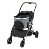 ZNTS Pet Stroller 3 in 1, Folding Lightweight Dog Stroller with Detachable Carrier & Storage Basket, 4 99473403