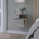 Augusta Floating Nightstand with 2-Tier Shelf and 1-Drawer B128P176116