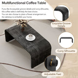 Minimalist Coffee Table with Curved Art Deco Design for Living Room or Dining Room 72268166