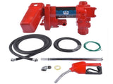 Red Nozzle Large Bore 12V 15 GPM 13A Fuel Transfer Pump with Discharge Hose 70741411