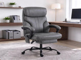 Heated Massage Office Chair, Reclining PU Leather Computer Chair with Footrest, Height Adjustable 98091009