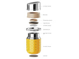 Portable Insulated Cup with Built-in Lipstick Mirror Lipstick Tumbler 160mL yellow 38590702