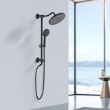 5-Setting Handheld Shower System Slide Bar Combo Rain Showerhead, Dual Shower Head Spa System W121952131