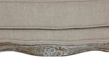 Living Room Accent Ottoman Wood Frame Gray Weathered Finish Textured Fabric Upholstery Foam Seat B01146477