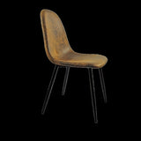 Dining Chairs Set of 4, Modern Accent Chairs with Soft glove suede Fabric Upholstered Seat, Spoon 02580000