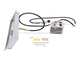 24 x 8-inch Fire Pit Pan Stainless Steel Fire Pit Burner Kit Rectangular Indoor or Outdoor 28311082