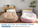 Oversized Bean Bag Chairs,Multicolor Faux Fur Couch Filled with Shredded Sponge,Large Lounger Sofa 52229130