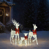 3-Piece Lighted Christmas Reindeer Set Outdoor Decorations, Weather Proof Sparkling Deer 64880726