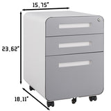 ZNTS 3 Drawer Mobile File Cabinet Under Desk Office,Simple Style Versatile Storage Cabinet for W1247P145909