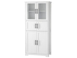 MDF Spray Paint 6 Doors Bathroom Cabinet White 38004310