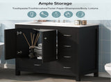 36" Black Bathroom Vanity with Ceramic Sink Combo, Abundant Storage Cabinet -2 Soft close doors and N729P183735B