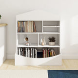 Multi-Functional 7 Shelf Bookcase, Storage Display, Rack, Organizer, White,14.37" D x 31.50" W W282104552