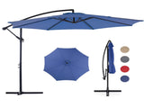 10FT Patio Umbrellas, 8 Ribs, UV Protection for Pool Garden Backyard Market, Blue 56067739