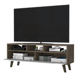 Hamburg TV Stand For TVs up 52", Four Legs, Three Open Shelves,Two Upturned Drawers B128P148920