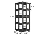 4-Tier All-Steel Rotating Bookshelf with 360&deg Wheels, Large Size Sturdy & Spacious Book Rack, New W1779P305250