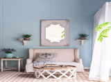 13.8x9.1x11.4" Distressed Brown and White Wooden Wall Shelf with Corbel Design W2078P223131