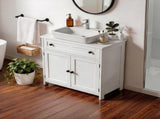 1-Drawer 2-Door Bathroom Vanity Bathroom Cabinet Washbasin Not Included 23.62*11.81*23.62in White 77602826