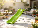 5.7FT Green Kids Playground Slide, Climbing Step Ladder, for Backyard Garden Ages 3-8 26298412