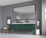 84 x 48 Inch LED Bathroom Mirror with Aluminum Frame, Wall Mounted Vanity Mirror, Anti-Fog, Memory, W2287P279143