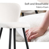 30'' modern style barstool,with white seats, black metal legs, and gold - tipped ends,suitable for N780P228980W