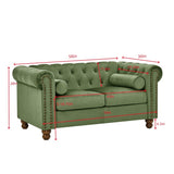 ZNTS PHOYAL Large LOVE SEAT, Velvet Sofa TWO-seat Sofa Classic Tufted Chesterfield Settee Sofa Modern 2 W1708141952