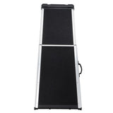 ZNTS Foldable Aluminum Dog Car Step Ramp, Dog Ramp Climbing Ladder with PVC Handle, Non-slip Foot Mats W2181P228649