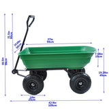 Folding car Poly Garden dump truck with steel frame, 10 inches. Pneumatic tire, 300 pound capacity, W22752500