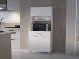 Santa Maria 1-Drawer 1-Shelf Area Pantry with Adjustable Metal Legs White B06280024