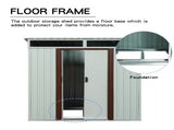 6ft x 5ft Outdoor Metal Storage Shed White W54071040