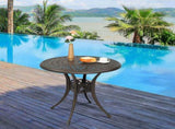 78*78*75cm Circular Diamond Top Courtyard Cast Aluminum Table Bronze 23420766