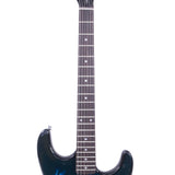 ZNTS Lightning Style Electric Guitar with Power Cord/Strap/Bag/Plectrums Black & Dark Blue 86515005