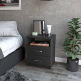 Oklahoma Nightstand,Two Drawers, One Shelf B128P148772