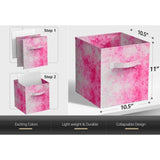 Colorful Collapsible Storage Bins, 6 Pack Foldable Storage Box with Handles, 11" Fabric Storage 02528102