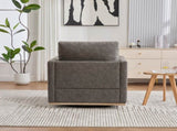 30.7"W Upholstered Square Swivel Accent Chair and Comfy Accent Single Sofa 360 Degree Club W3188P310432