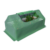 ZNTS 8x4x2ft Galvanized Raised Garden Bed with Cover Metal Planter Box Kit, w/ 2 Large Screen Windows W1212P145266