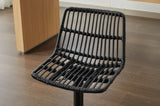 Set of 2 Rattan Bar Stool, 360 Swivel Bar Chair, Counter Height Chair with Footrest for Kitchen, W1752P217911