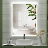 ZNTS 24 x 36 LED Backlit Mirror Bathroom Vanity with Lights,3 Colors LED Mirror for 68398667