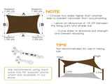 16'X20' Mocha HDPE sunshade sail 89005906