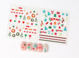 30sheet GlossyBlossom 3D Christmas Nail Stickers Korean Made Holiday Nail Art Decals for Festive 76464400