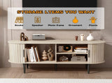 TV Stand, 47" Modern TV Console Table with Storage Compartment and Sliding Door, Gaming W2641P442533