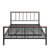 Metal Platform Bed frame with Headboard and Footboard,Sturdy Metal Frame,No Box Spring Needed W57868844