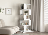 360&deg Rotating Bookshelf with Acrylic Plate, 5-Tier Tall, Floor Rack Simple Bookcase, Modern W409P167480