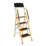 Iron 4-step step ladder with handrails ginger 96373453