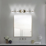 Modern Minimalist Bathroom Vanity Light, LED 5 Bulb Frosted Glass Shades, Wall Mounted Decorative W1340P143675