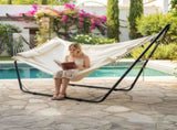Hammock with Stand, Double-Barrel Hammock with Hammock Bed, Heavy Duty Adjustable Hammock Set for 84997701